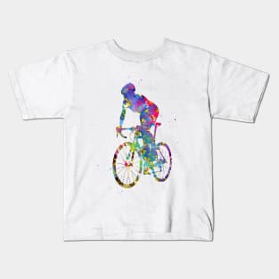 Cyclist sprinting Kids T-Shirt